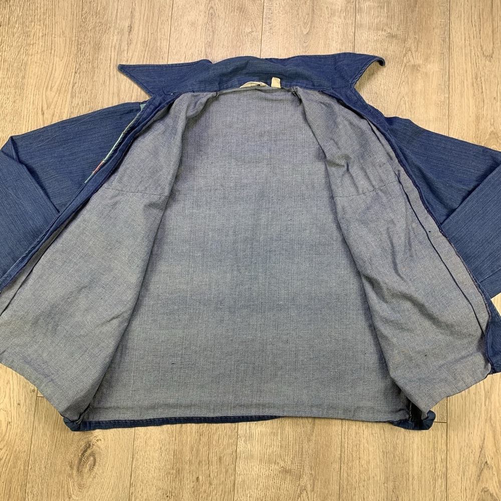 NWOT Vintage Gallery LTD Denim Canvas Patchwork Shacket Western XL Men - Picture 8 of 14